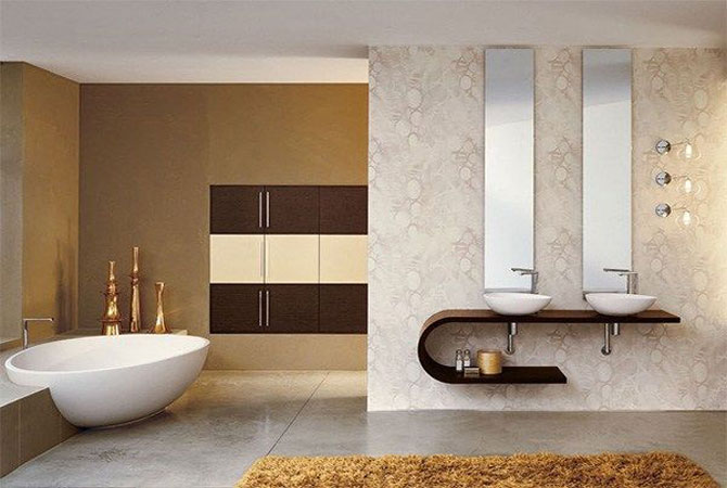 дизайн ванной комнаты в квартирах стандартного типа
