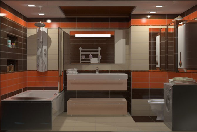 дизайн ванной комнаты малой площади